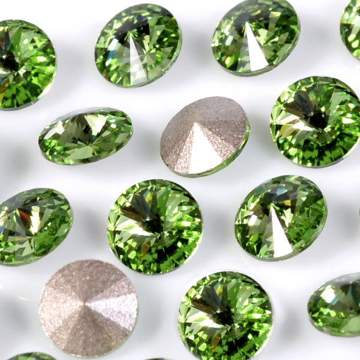 Strass Rivolli Swarovski art. 1122 base conica Peridot SS29  6,2mm