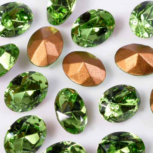 Strass Oval Swarovski art. 41302 base conica Peridot 8x6mm