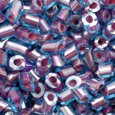 Canutilho Cut Pipes Preciosa® Ornela Azul Rosa Lined Color (61018) 3,5mm