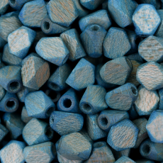 Conta de Madeira Preciosa® Ornela Tria Azul Brunei 6mm