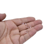 Conta de Vidro Preciosa Ornela Folha Dentinho Rosa Transparente T 70120 5x9mm