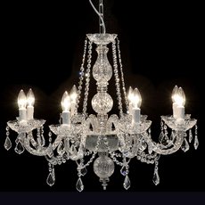 Lustre de Cristal Toledo 8 Braços Níquel