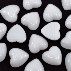 Chaton Cabochon Coração Preciosa® art. 18030 White Alabaster 15mm