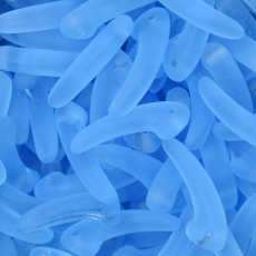 Conta de Vidro Preciosa® Ornela Folha Dentinho Água Transparente T Mat (60010) 18mm