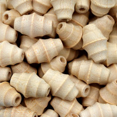 Conta de Madeira Preciosa® Ornela Balão Palha 15x10mm