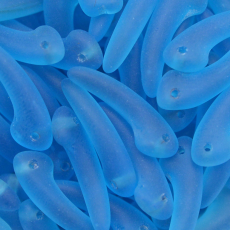 Conta de Vidro Preciosa® Ornela Folha Dentinho Royal Transparente T Mat (60040) 18mm