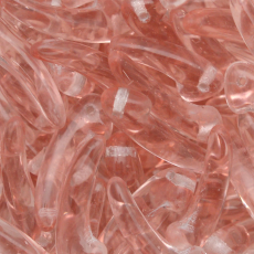 Conta de Vidro Preciosa Ornela Folha Dentinho Rosa Transparente T 70110 18mm