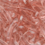 Conta de Vidro Preciosa Ornela Folha Dentinho Rosa Transparente T 70110 18mm