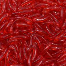 Conta de Vidro Preciosa® Ornela Folha Dentinho Vermelho Claro Transparente (90060) 18mm