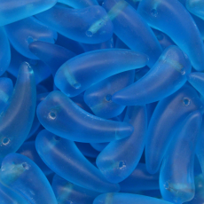 Conta de Vidro Preciosa® Ornela Folha Dentinho Royal Transparente T Mat (60040) 6x16mm