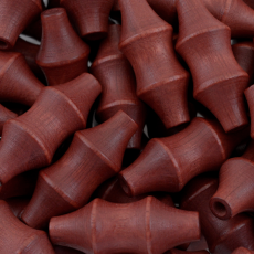 Conta de Madeira Preciosa® Ornela Balão Duplo Mogno 30x12mm