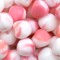 Conta de Vidro Preciosa® Ornela Cosmic Rosa Branco (07724) 12mm