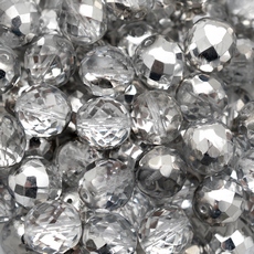 Cristal Preciosa Ornela Prata Cristal Labrador Transparente Metalico 27001 12mm