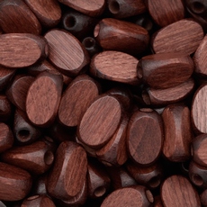 Conta de Madeira Preciosa® Ornela Tria Mogno 12x8mm