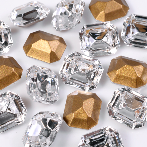 Strass Octagonal Preciosa base conica Cristal 001 8x6mm