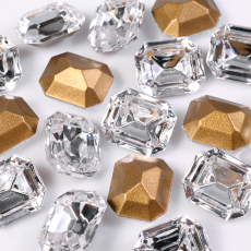 Strass Octagonal Preciosa base conica Cristal 001 8x6mm