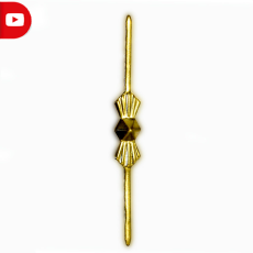 Clips Gravata para montar Lustre LDI Cristais® art. 5004 Dourado 8x8mm