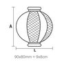Vaso Bola Artesanal para lustre LDI Cristais art. 60402 Cristal 90x80mm