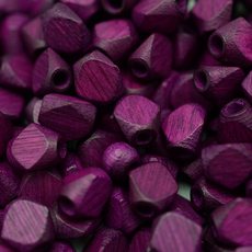 Conta de Madeira Preciosa® Ornela Tria Berinjela 6mm