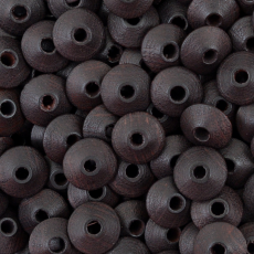 Conta de Madeira Preciosa® Ornela Disco Tabaco 4x8mm