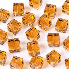 Cubo Swarovski® art. 5601 Topaz 6mm