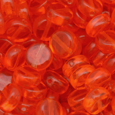 Conta de Vidro Preciosa® Ornela Hexa Redonda Pastilha Laranja Transparente (90040) 6mm