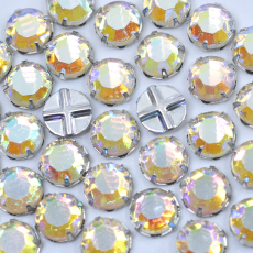 Strass Chaton Rose Engrampado para costura Niquel Collection Czech Crystal Cristal Aurora Boreal SS40  8,35mm