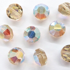 Disco Swarovski® art. 5100 Jonquil Aurora Boreal 7mm