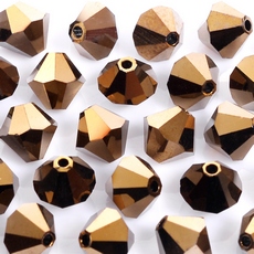 Balão Swarovski® art. 5301 Cristal Dourado 2x 6mm