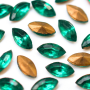 Strass Navete Supreme art.8004 base conica Emerald 6x3mm