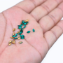 Strass Navete Supreme art.8004 base conica Emerald 6x3mm
