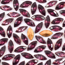 Strass Navete Supreme art.8004 base cônica Ametista 8x4mm