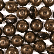 Disco Facetado Briolette Preciosa® Ornela art. 35 Transparente Preto Bronze (2326) 5mm