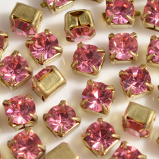 Strass Engrampado para costura LDI Cristais® Rose Ouro Velho SS18 = 4,2mm