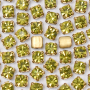 Strass Engrampado para costura LDI Cristais Olivine Ouro Velho SS12  3,00mm