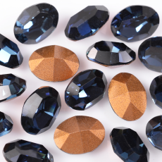 Strass Oval Swarovski® art. 4100 base cônica Montana 6x4mm