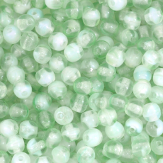 Conta de Porcelana Preciosa Ornela Verde Branco Cristal Mesclado 55016 3mm