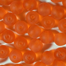 Conta de Porcelana Preciosa® Ornela Laranja Transparente Mate (90030) 8mm