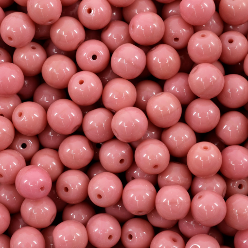 Conta de Porcelana Preciosa Ornela Rosa Fosco 73020 8mm