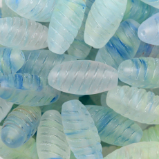 Conta de Vidro Preciosa® Ornela Tatuzinho Verde Branco Cristal (55016) 14mm