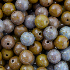 Conta de Porcelana Preciosa® Ornela Verde Mesclado (2380) 8mm