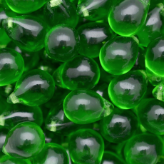 Conta de Vidro Preciosa® Ornela Gota Verde Transparente (5011) 10x14mm