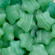 Conta de Vidro Preciosa® Ornela Estrela Verde Branco (5500) 12mm