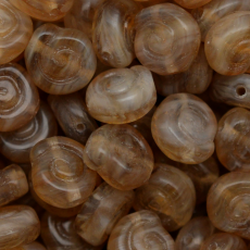 Conta de Vidro Preciosa® Ornela Caracol Marrom Mate (1500) 9mm