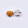Strass Chaton Rose Engrampado para costura Prateado Collection Czech Crystal LDI Cristais Topaz SS40  8,35mm