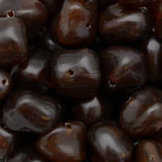 Conta de Vidro Preciosa® Ornela Quadrado (furo central) Topaz (10100) 14mm