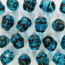 Conta de Vidro Preciosa® Ornela Barril Torcido Preto Brunei Torcido (68116) 13x11mm