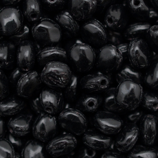 Conta de Vidro Preciosa® Ornela Beetle Preto Fosco (23980) 5x5mm