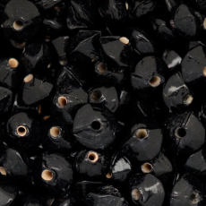 Conta de Vidro Artesanal LDI Cristais® Pião Jet 3x5mm