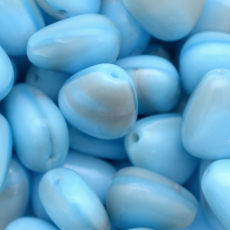 Conta de Vidro Preciosa® Ornela Seta Água Cinza (67014) 14x12mm